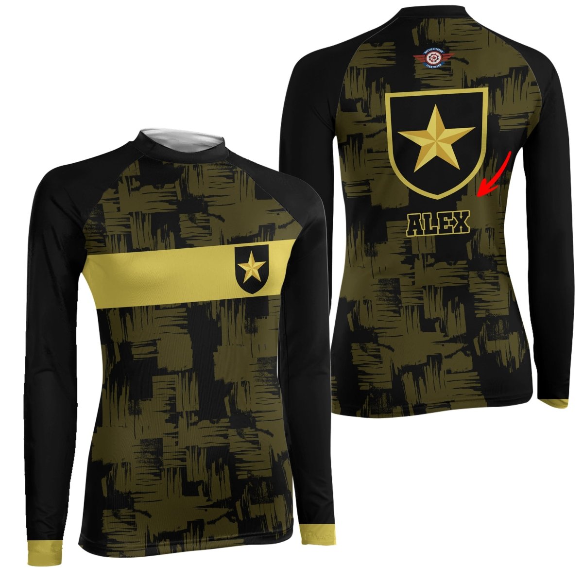 Personalized Partai Ummat Women's Long Sleeve Rash Guard - BattleFitGear