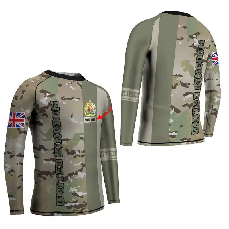 Great Britain Rash Guard Personalized UK Coat of Arms Kids Rash Guard | Kids Rash Guard