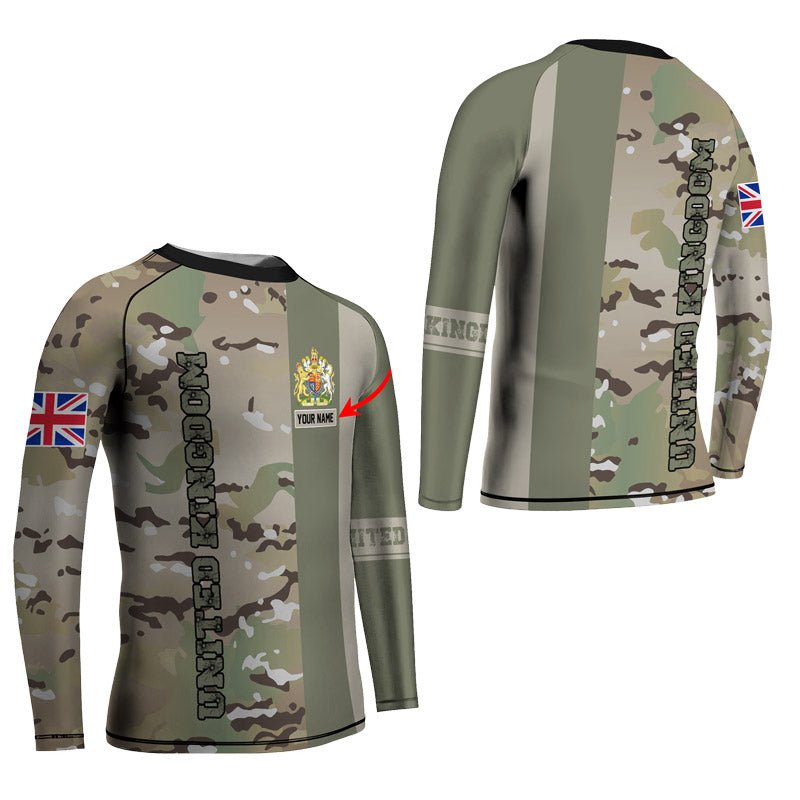 Personalized UK Coat of Arms Kids Rash Guard - BattleFitGear