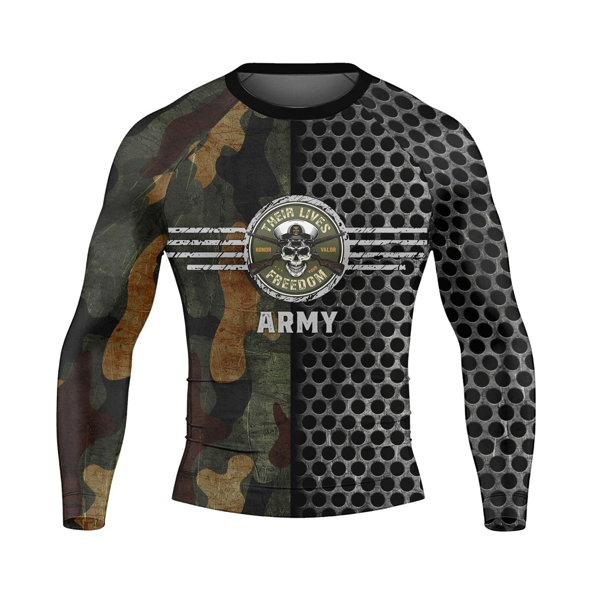 Personalized US Navy Men's Long Sleeve Rash Guard - BattleFitGear