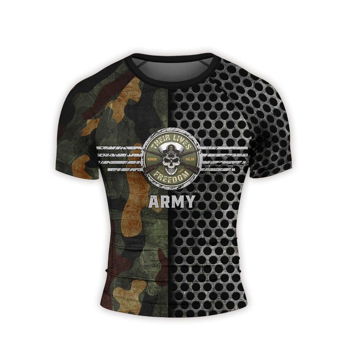 Personalized US Navy Men's Short Sleeve Rash Guard - BattleFitGear