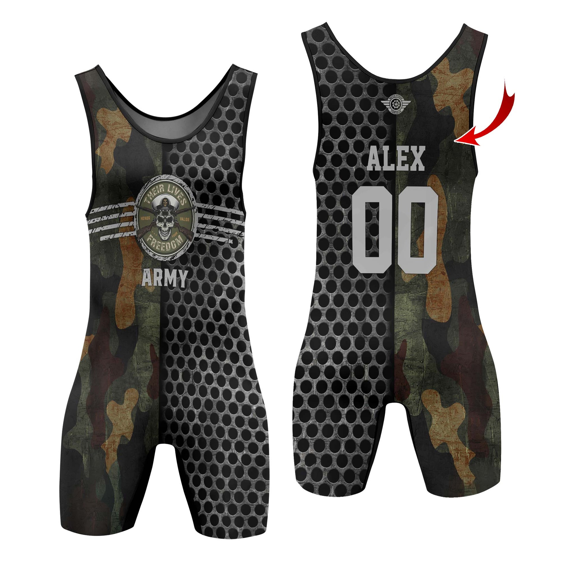 Personalized US Navy Wrestling Singlets