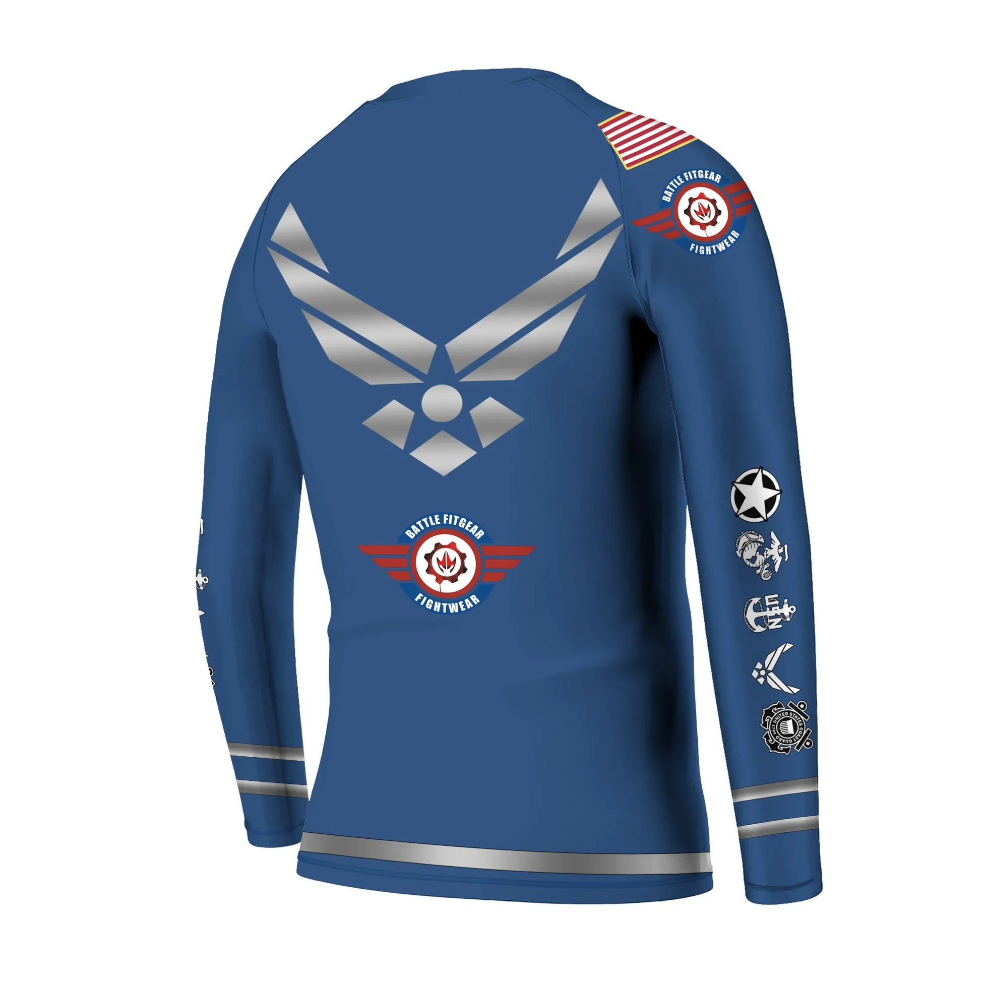 Personalized USA Air Force Veteran Kids Rash Guard