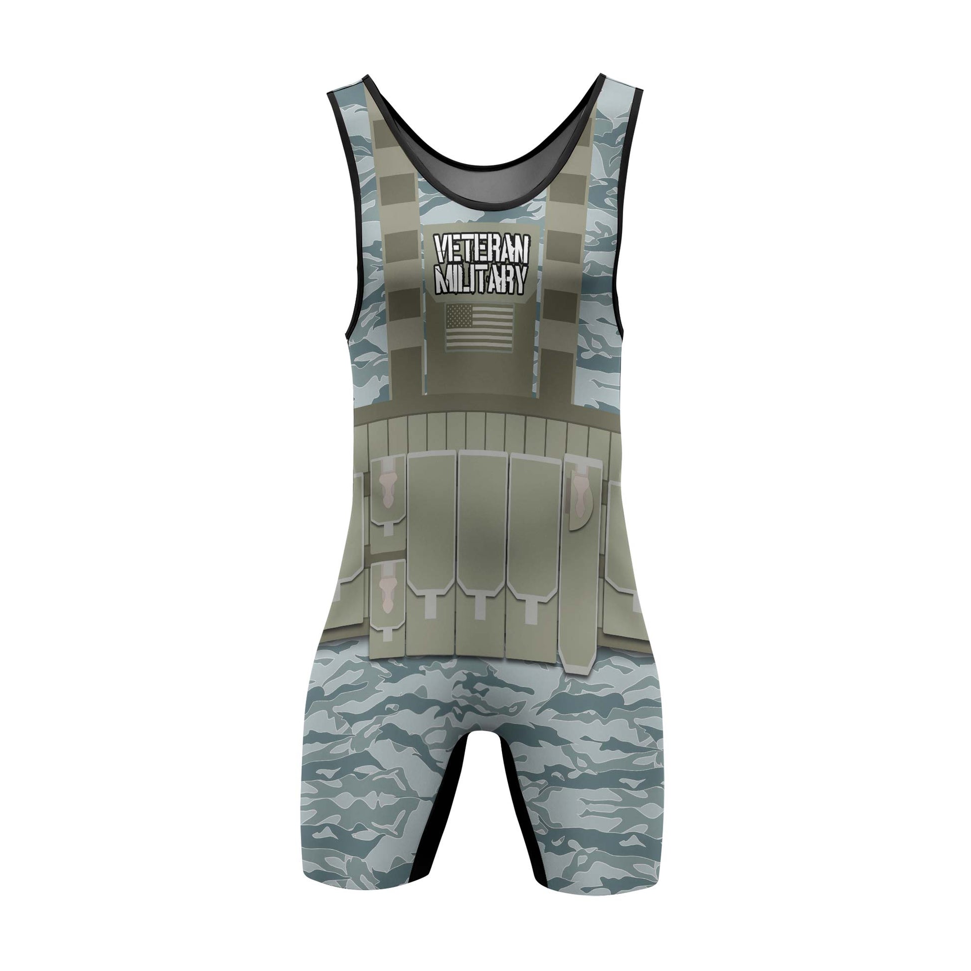 Personalized USA Air Force Veteran Wrestling Singlets
