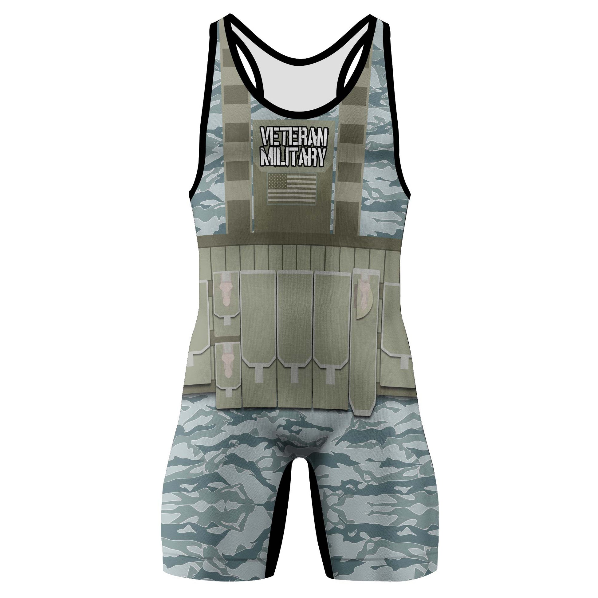 Personalized USA Air Force Veteran Wrestling Singlets