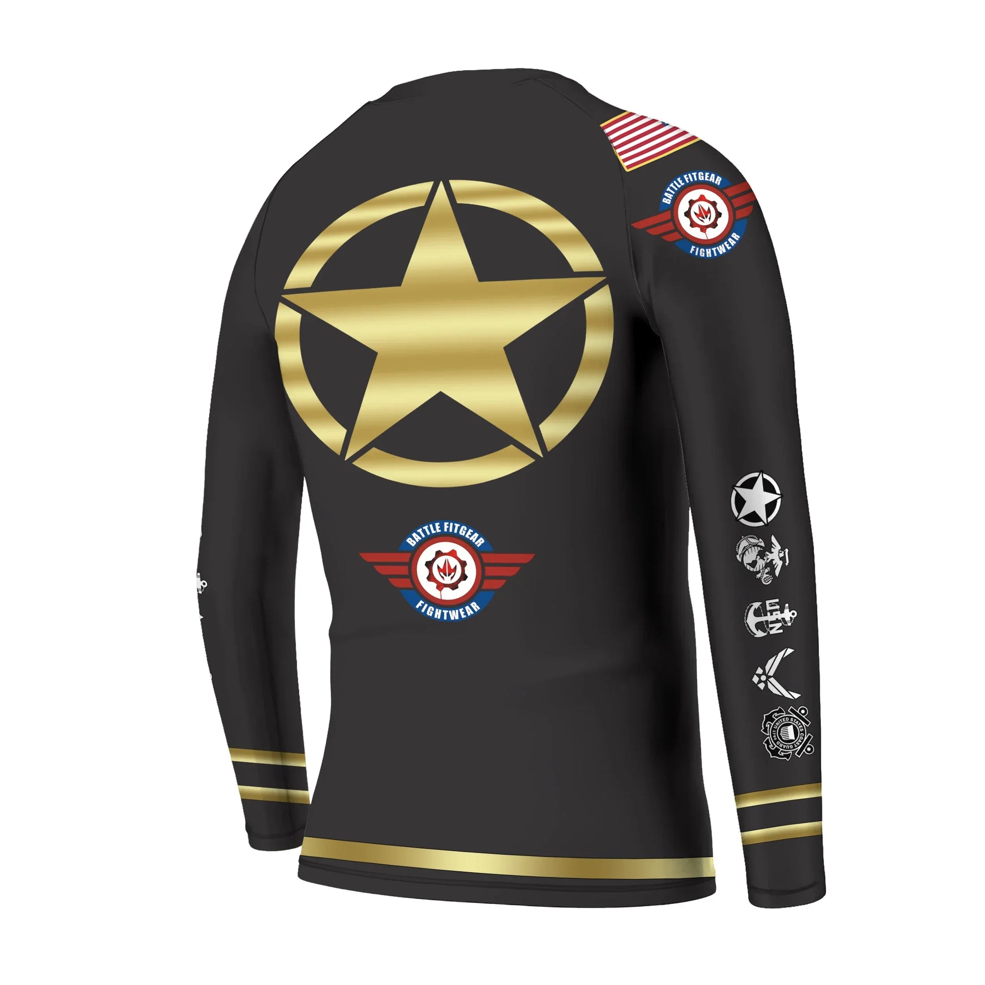 Personalized USA Army Veteran Kids Rash Guard