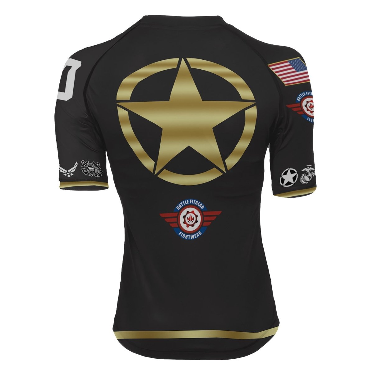 Personalized USA Army Veteran Women's Short Sleeve Rash Guard - BattleFitGear