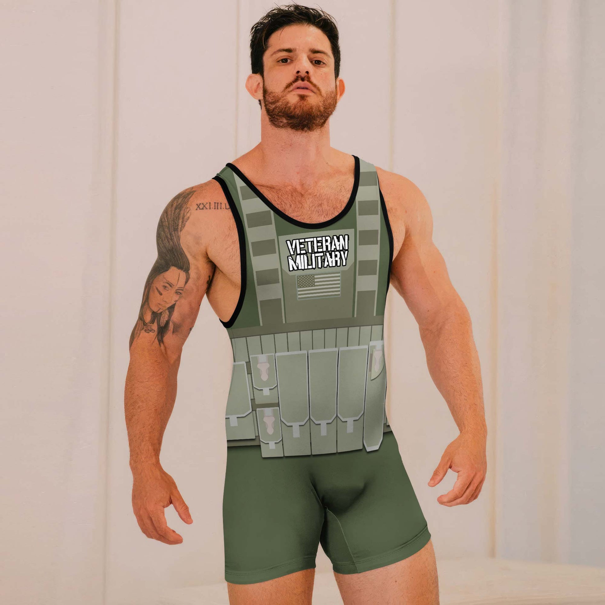 Personalized USA MACVSOG Veteran Wrestling Singlets
