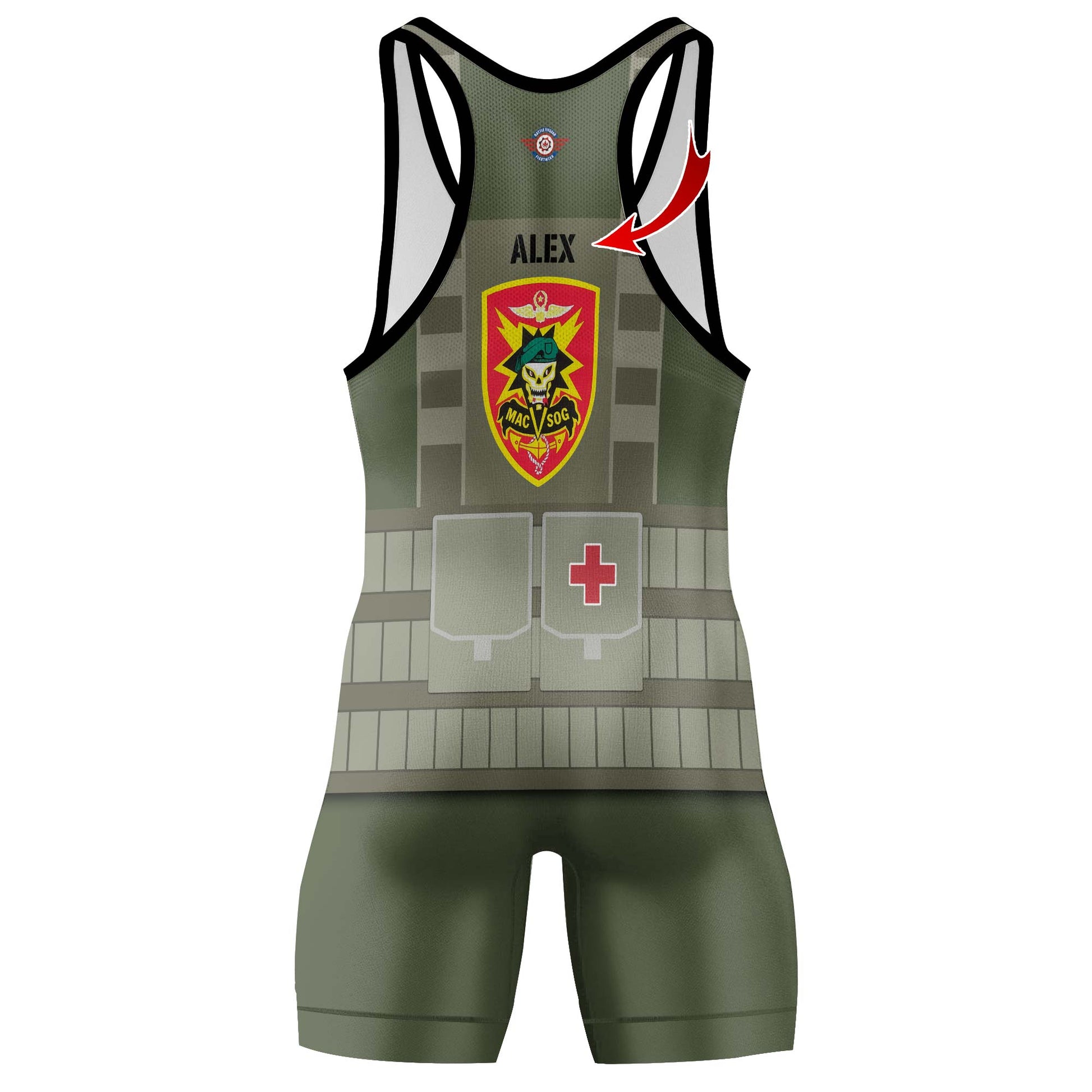Personalized USA MACVSOG Veteran Wrestling Singlets