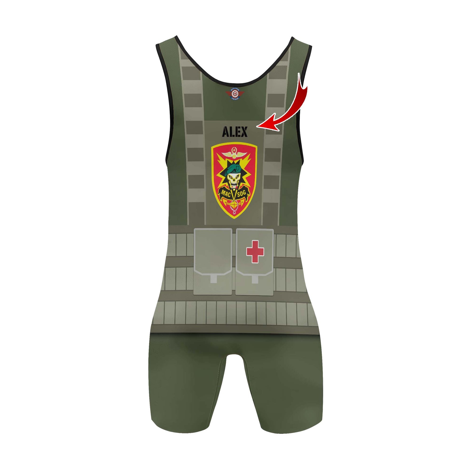 Personalized USA MACVSOG Veteran Wrestling Singlets
