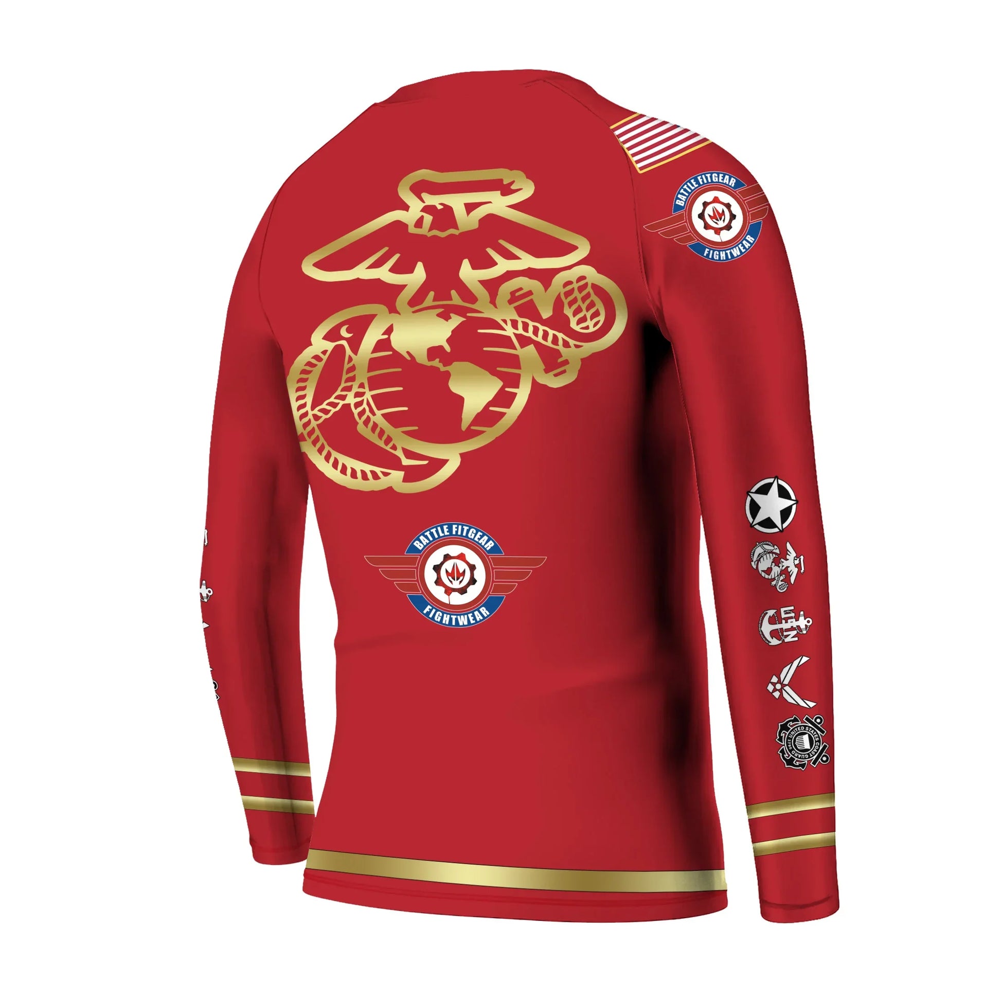 Personalized USA Marine Veteran Kids Rash Guard