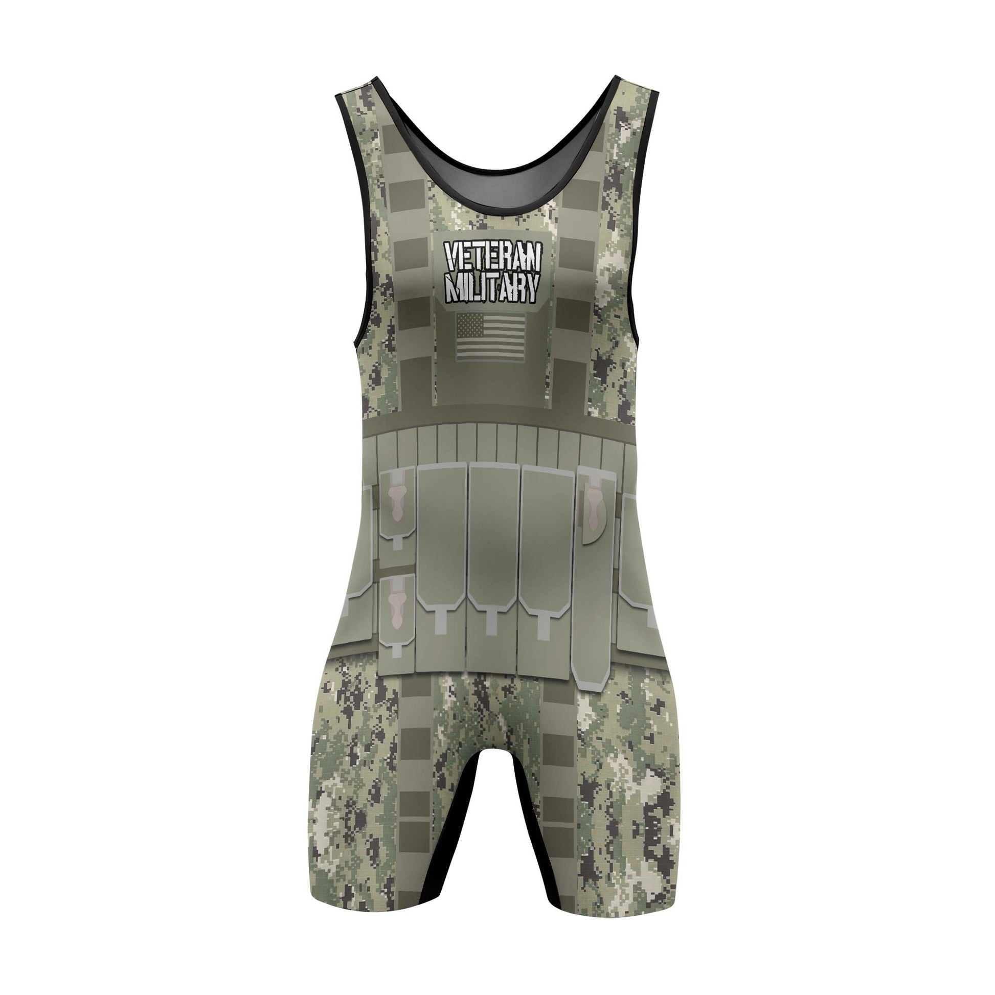 Personalized USN Navy Veteran Wrestling Singlets