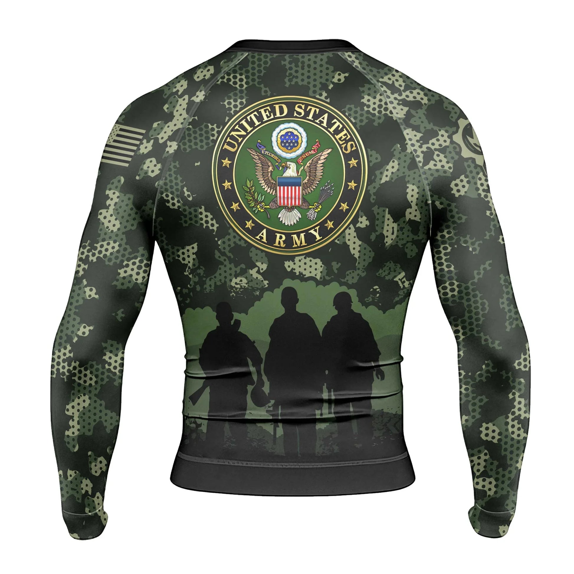 Personalized United State Veteran Men's Long Sleeve Rash Guard
