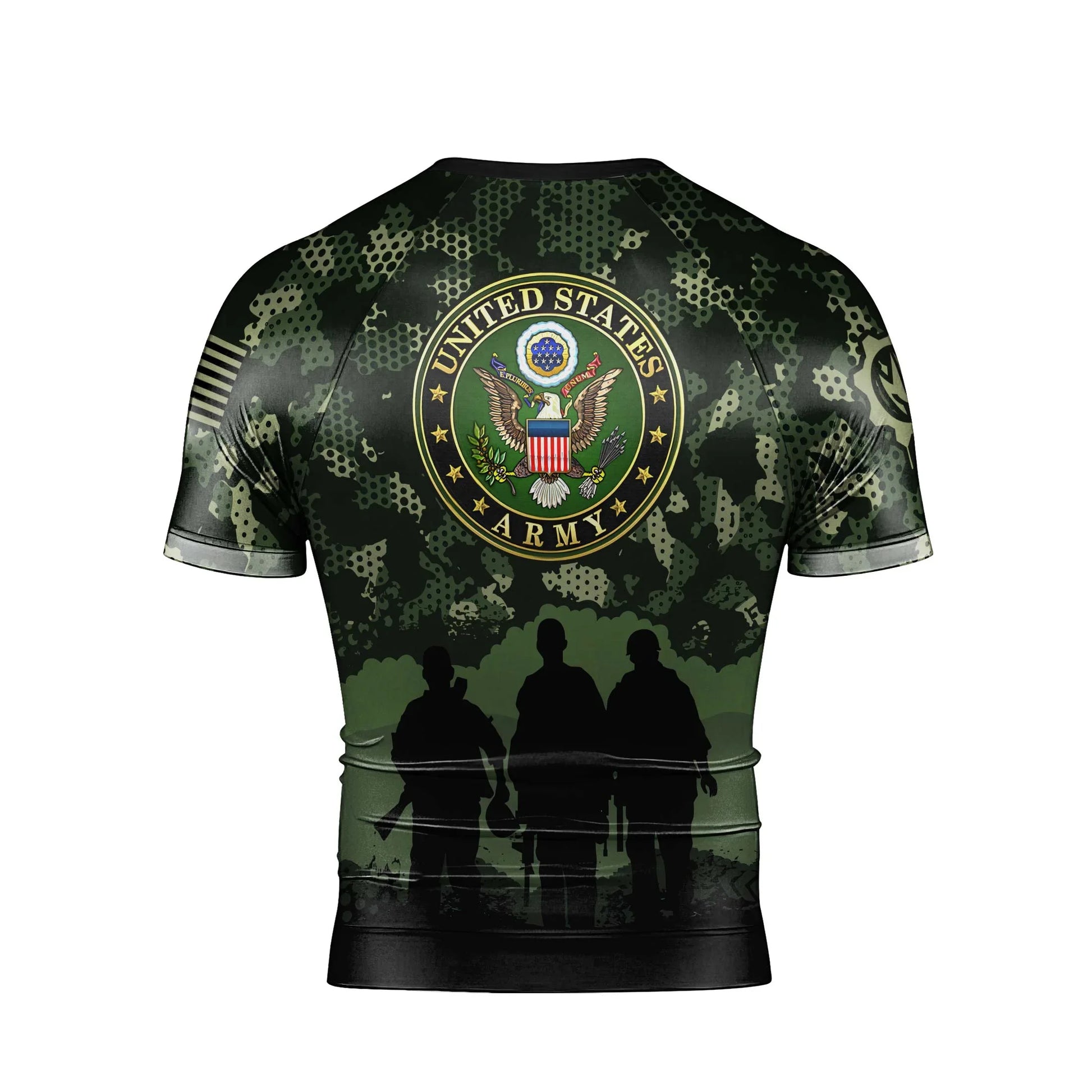 Personalized United State Veteran Men's Short Sleeve Rash Guard