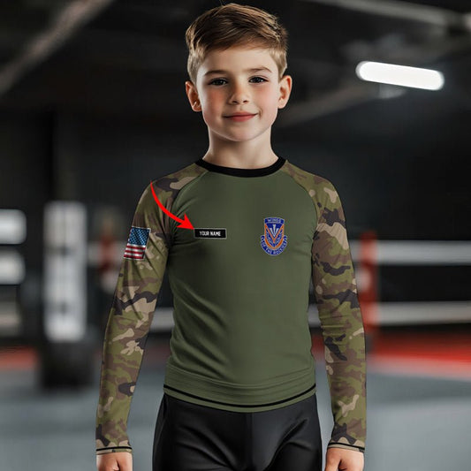 Personalized Utah ARNG Kids Rash Guard - BattleFitGear