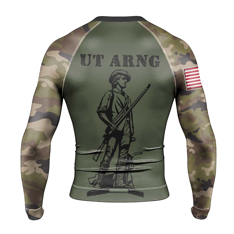 Personalized Utah ARNG Men's Long Sleeve Rash Guard - BattleFitGear