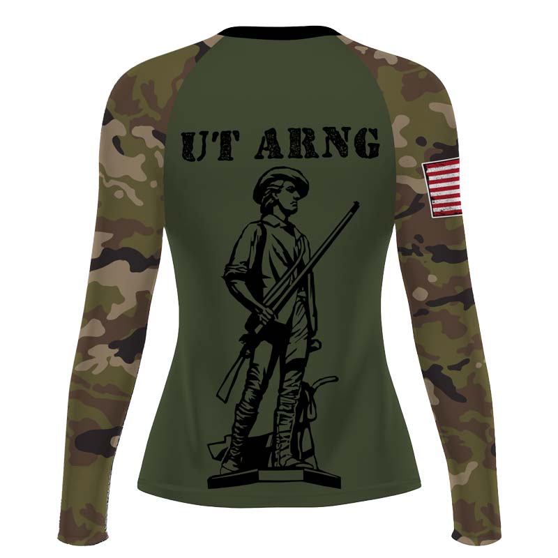 Personalized Utah ARNG Women's Long Sleeve Rash Guard - BattleFitGear