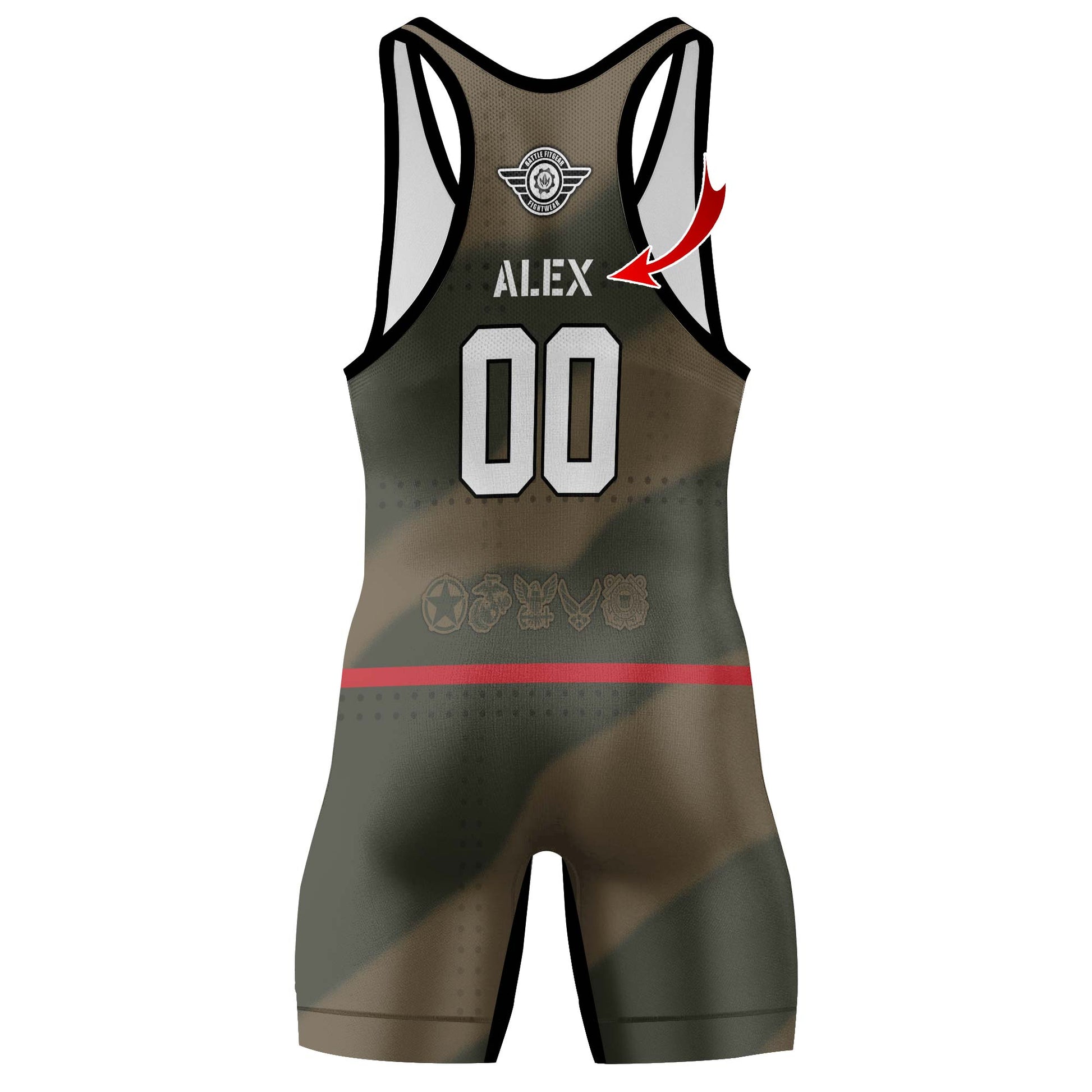 Personalized Veteran Airforce Flying Tiger Wrestling Singlets