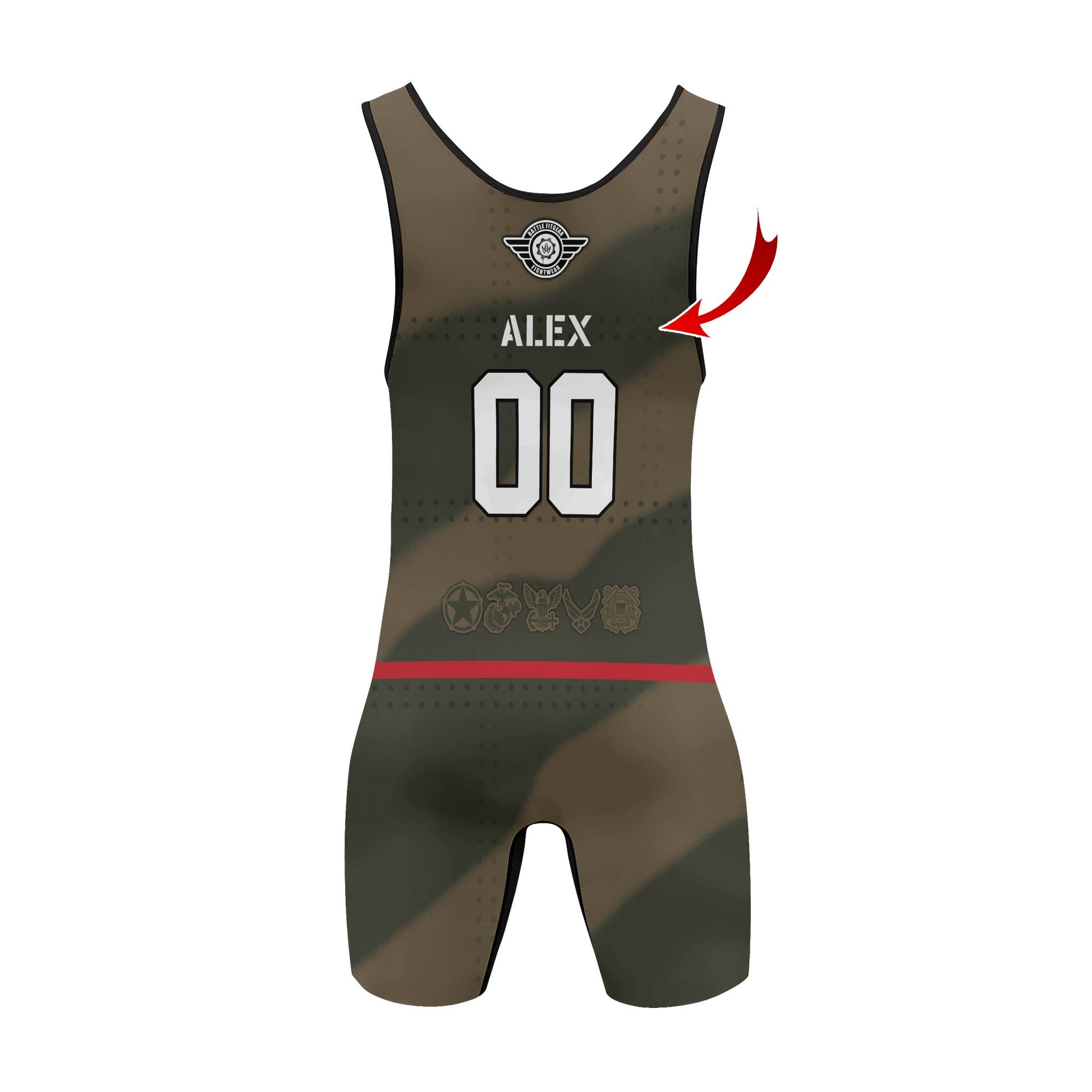 Personalized Veteran Airforce Flying Tiger Wrestling Singlets