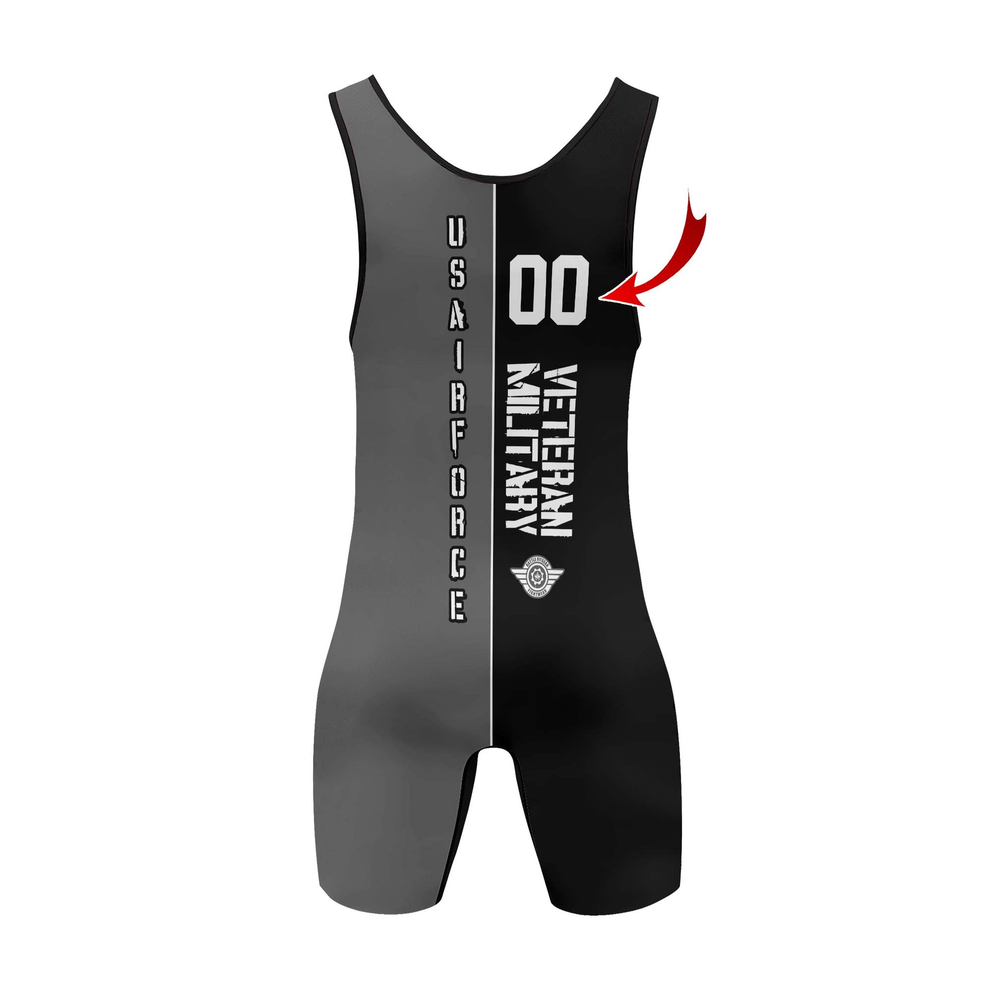 Personalized Veteran Military Air Force Wrestling Singlets