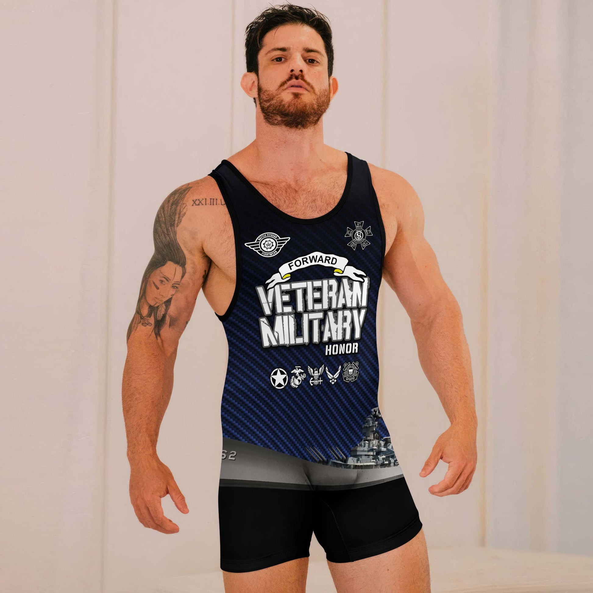 Personalized Veteran Military Honor Wrestling Singlets