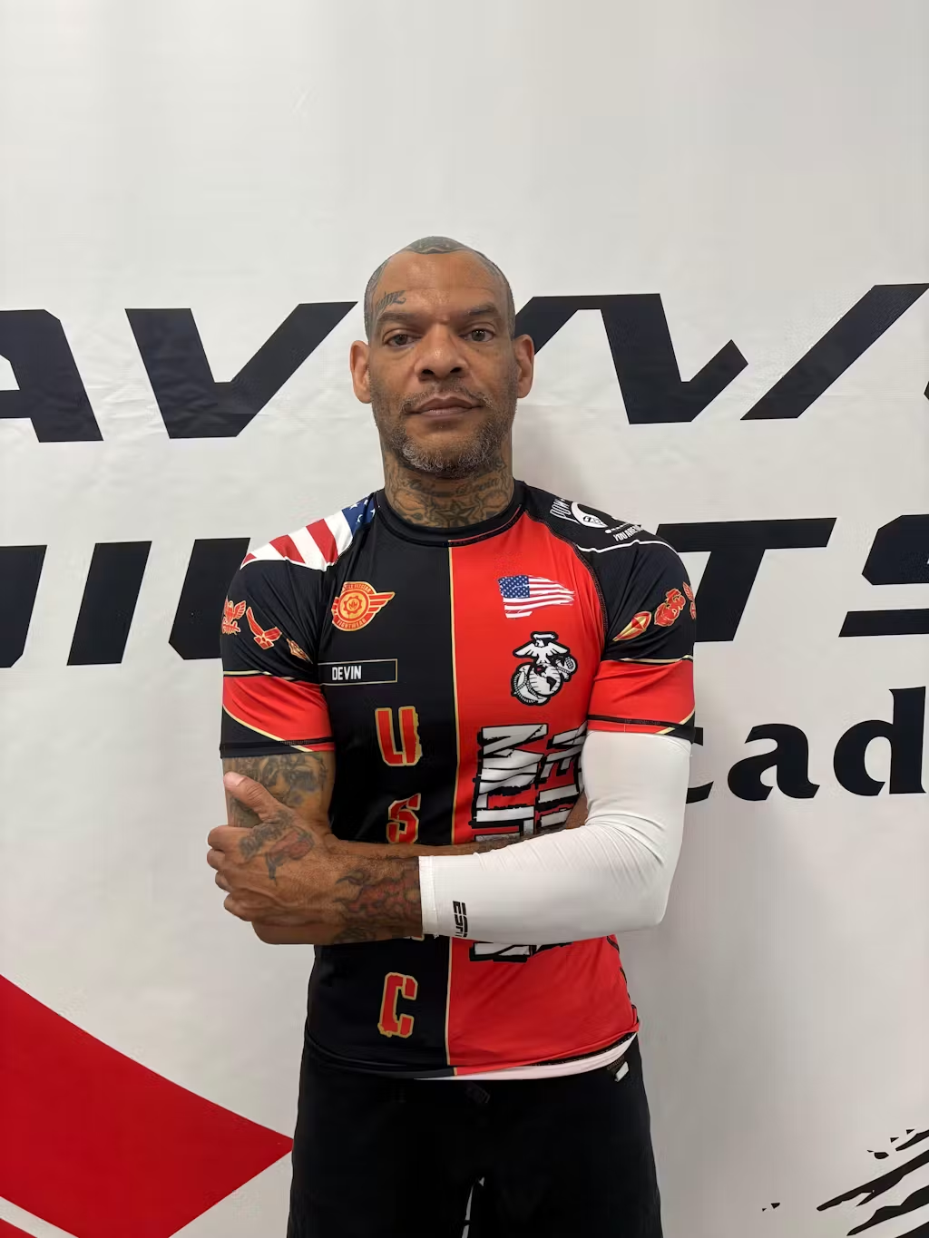 Personalized Veteran Military USMC Men's Short Sleeve Rash Guard