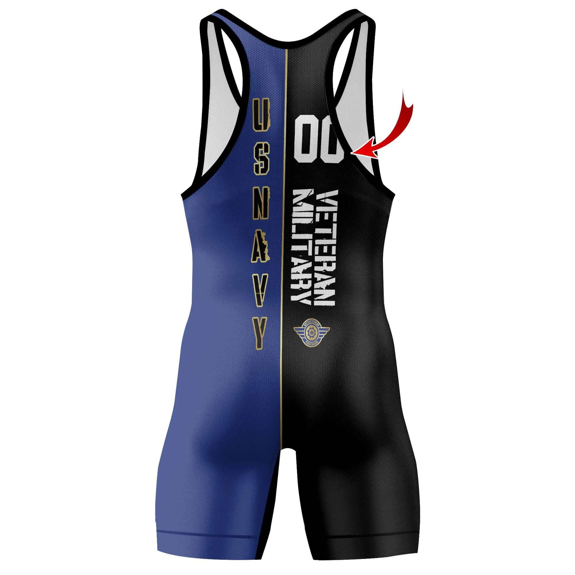 Personalized Veteran Military USNAVY Wrestling Singlets