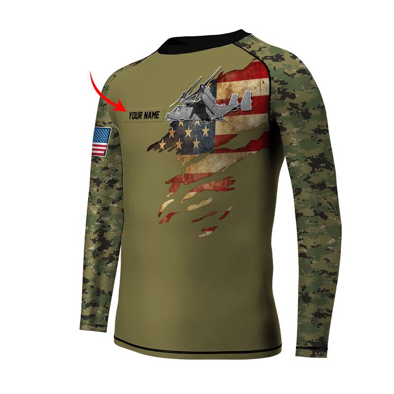 Personalized Veteran Osprey Kids Rash Guard - BattleFitGear