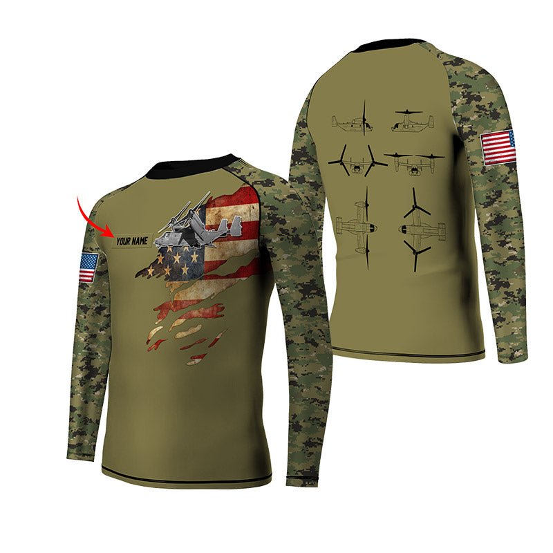 Personalized Veteran Osprey Kids Rash Guard - BattleFitGear