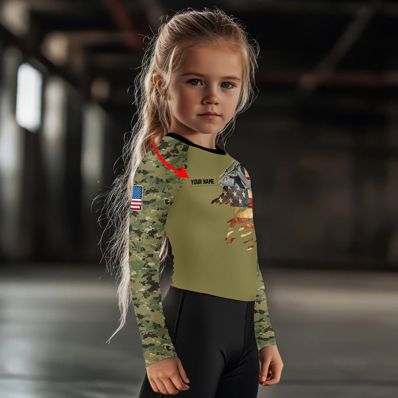 Personalized Veteran Osprey Kids Rash Guard - BattleFitGear