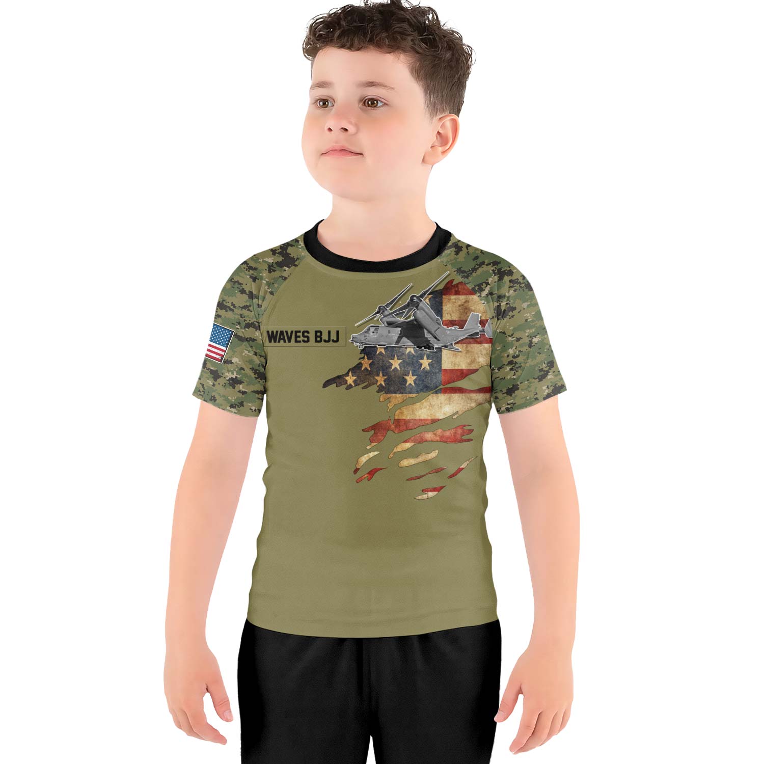 Personalized Veteran Osprey Kids Rash Guard