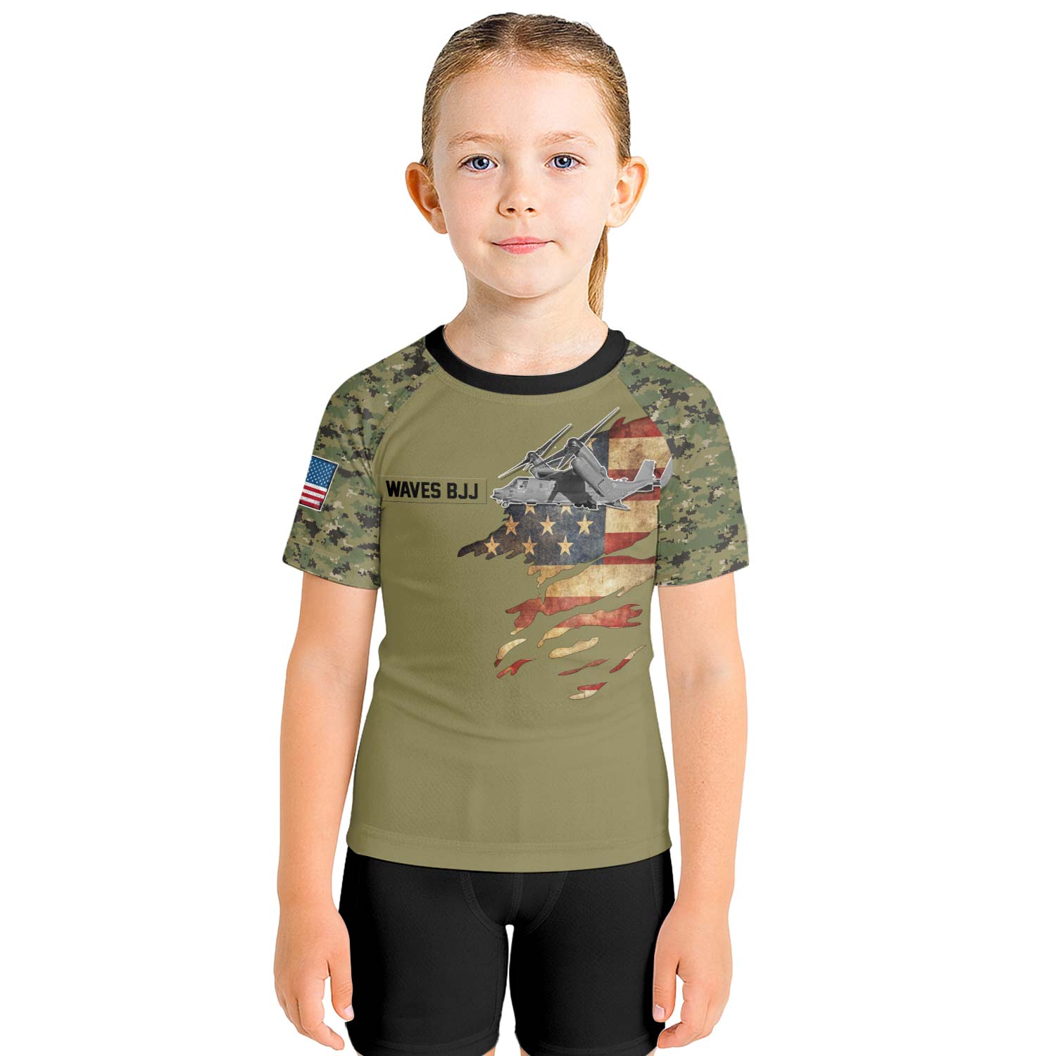 Personalized Veteran Osprey Kids Rash Guard