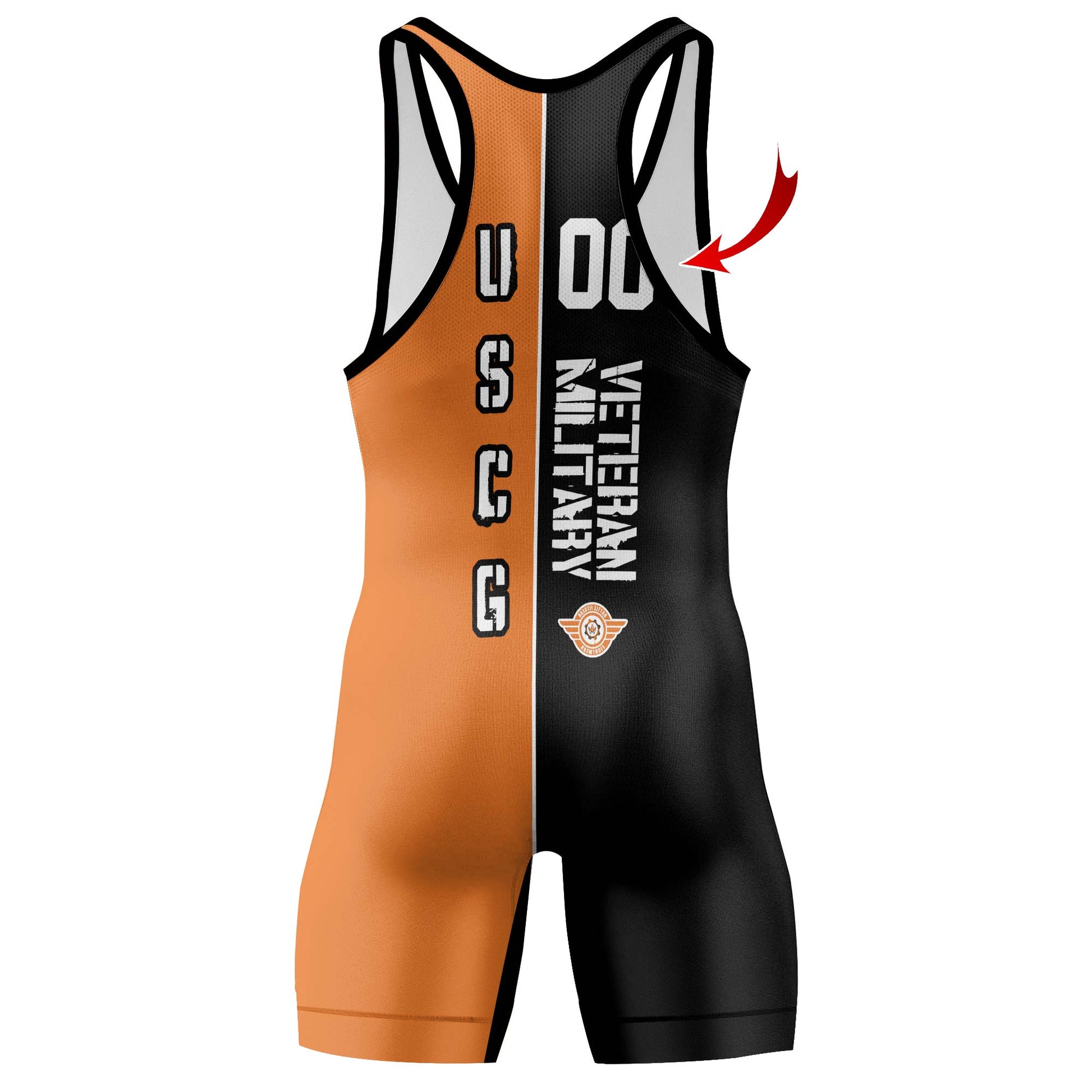 Personalized Veteran USCG Football Wrestling Singlets