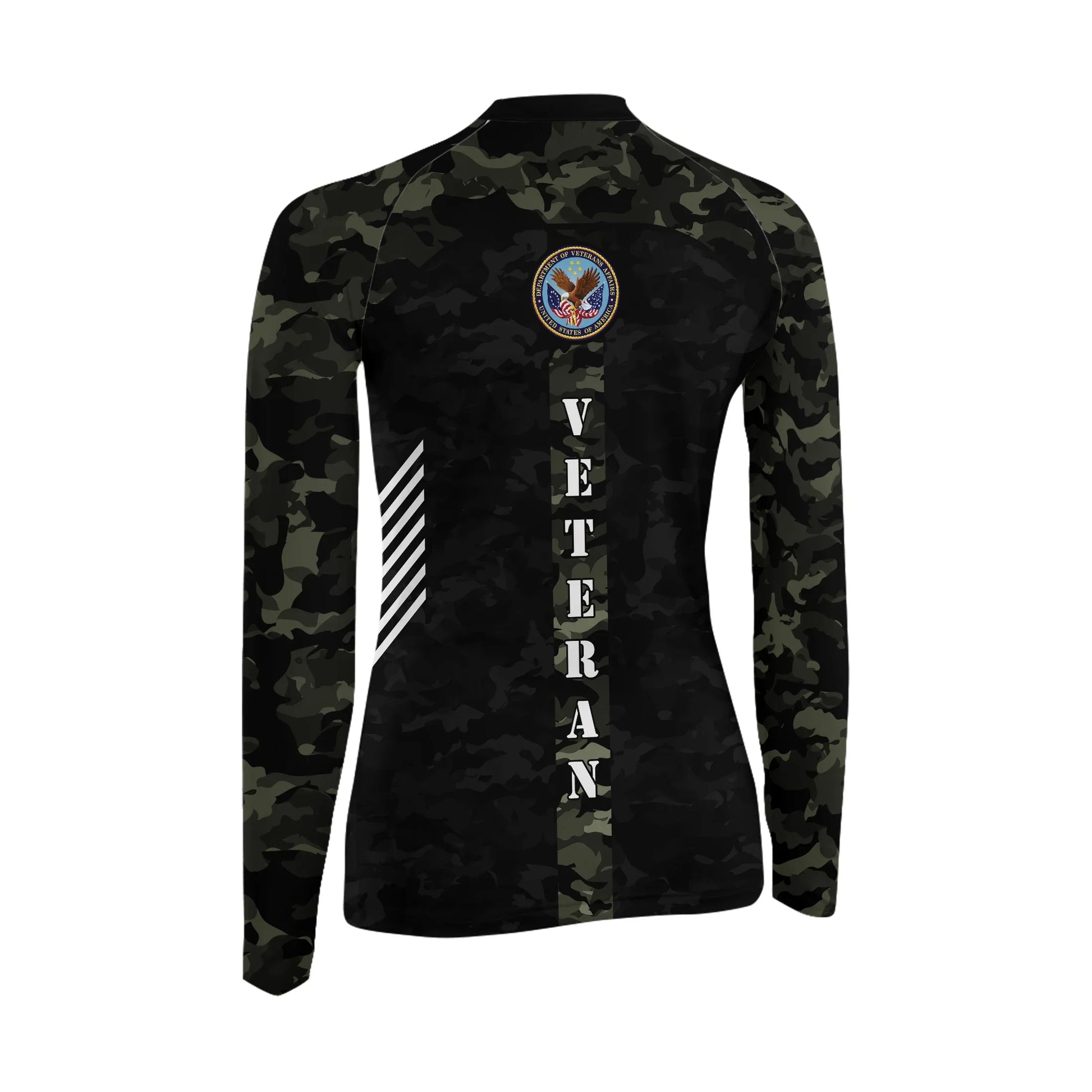 Personalized Veteran Women's Long Sleeve Rash Guard