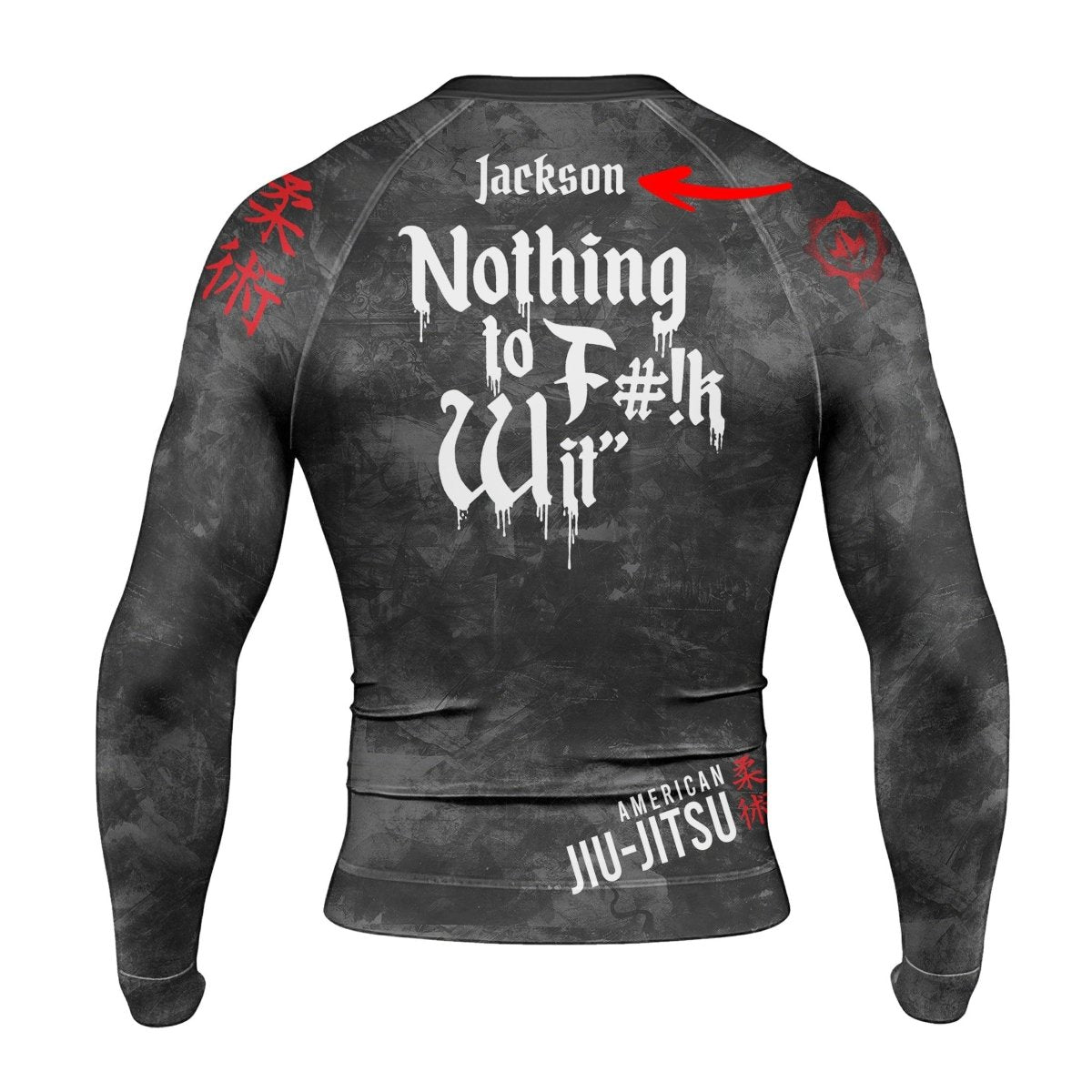 Personalized Painting American Flag Men's Long Sleeve Rash Guard - BattleFitGear