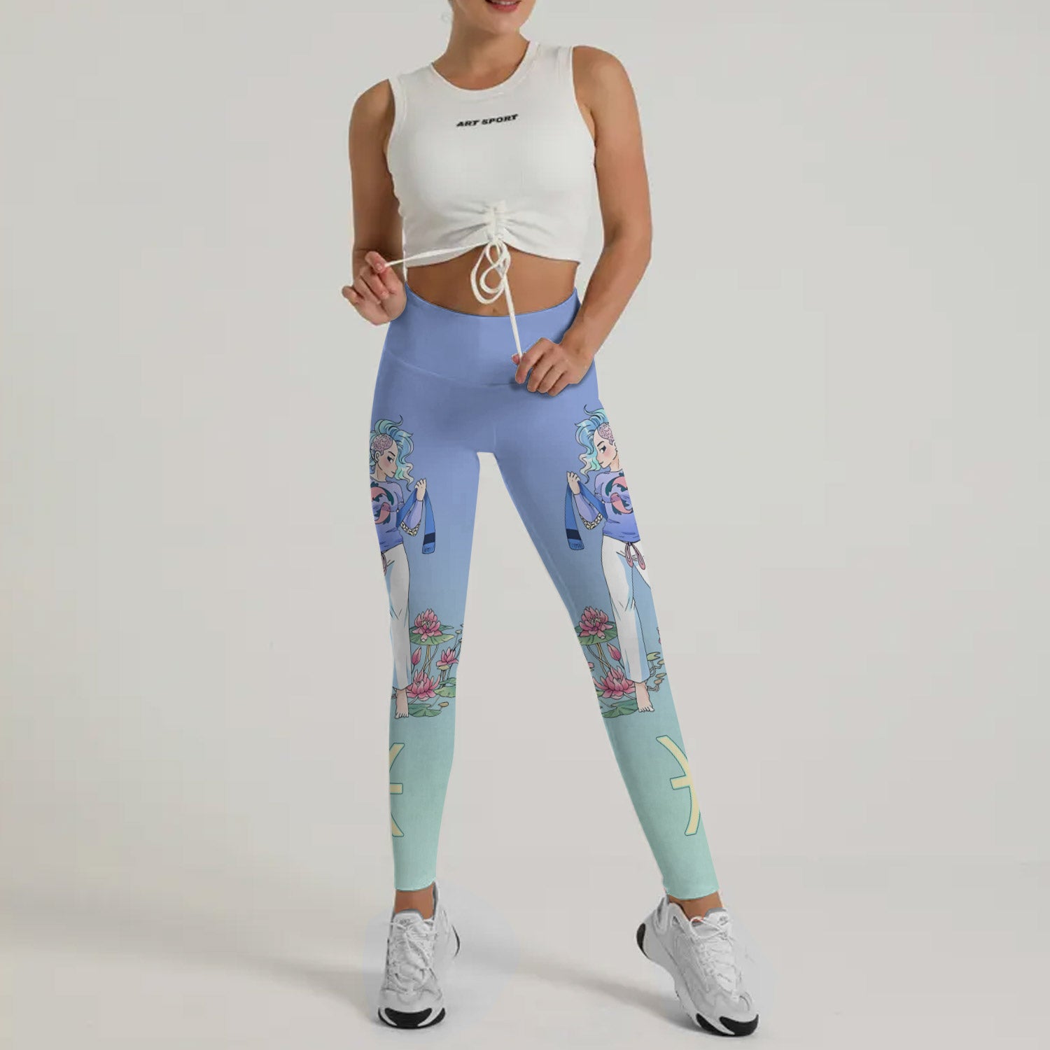 Pisces Zodiac Fighter Leggings