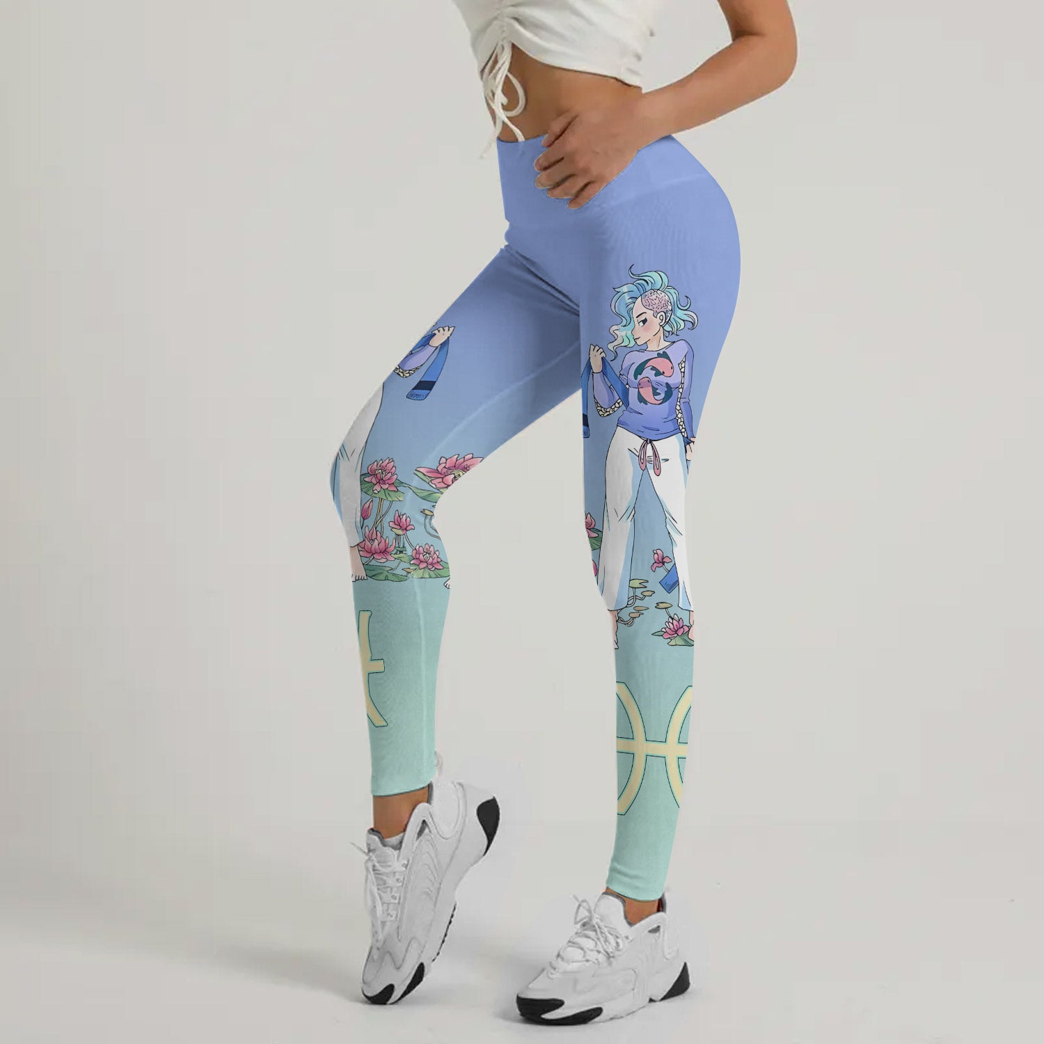Pisces Zodiac Fighter Leggings