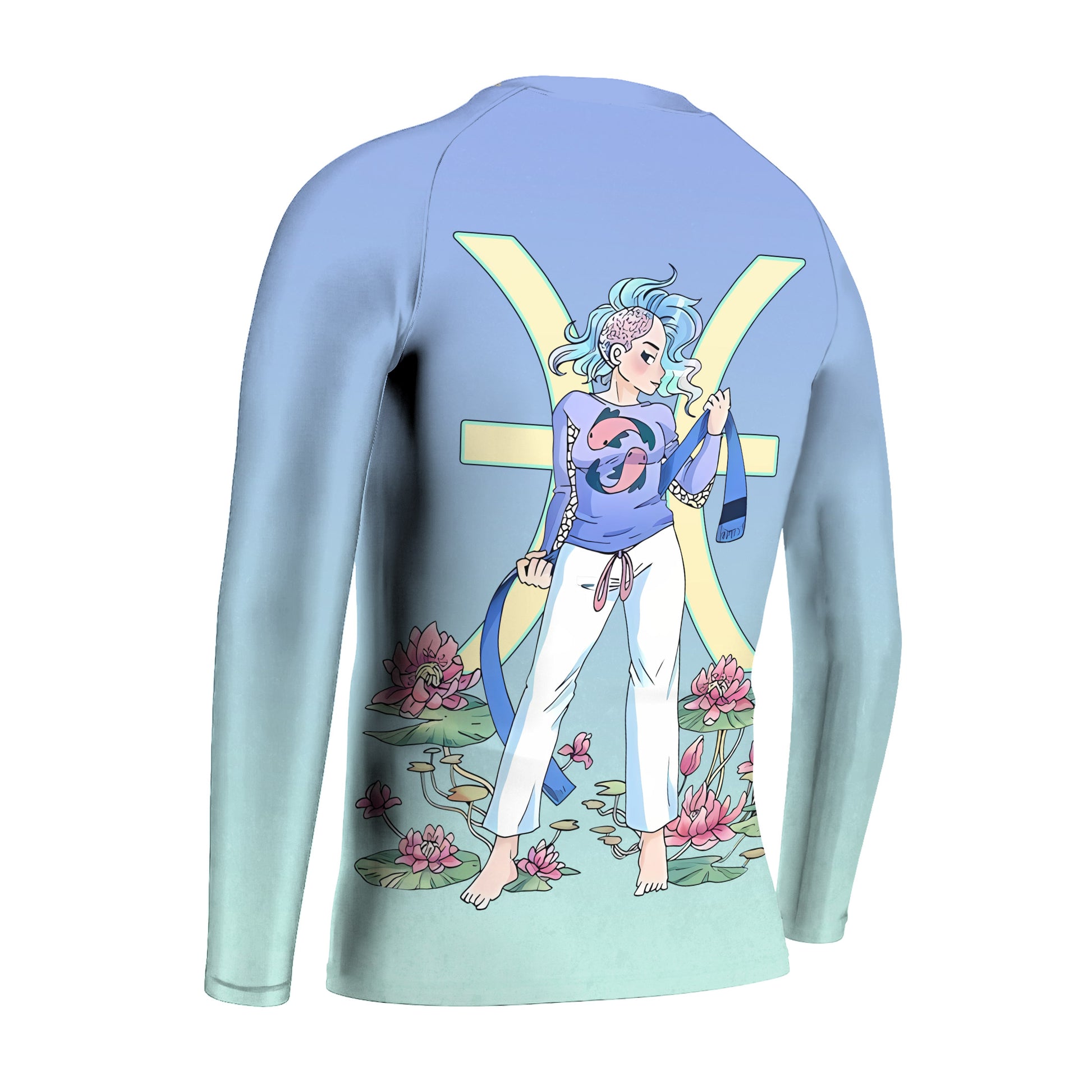 Pisces Zodiac Mom Kids Rash Guard