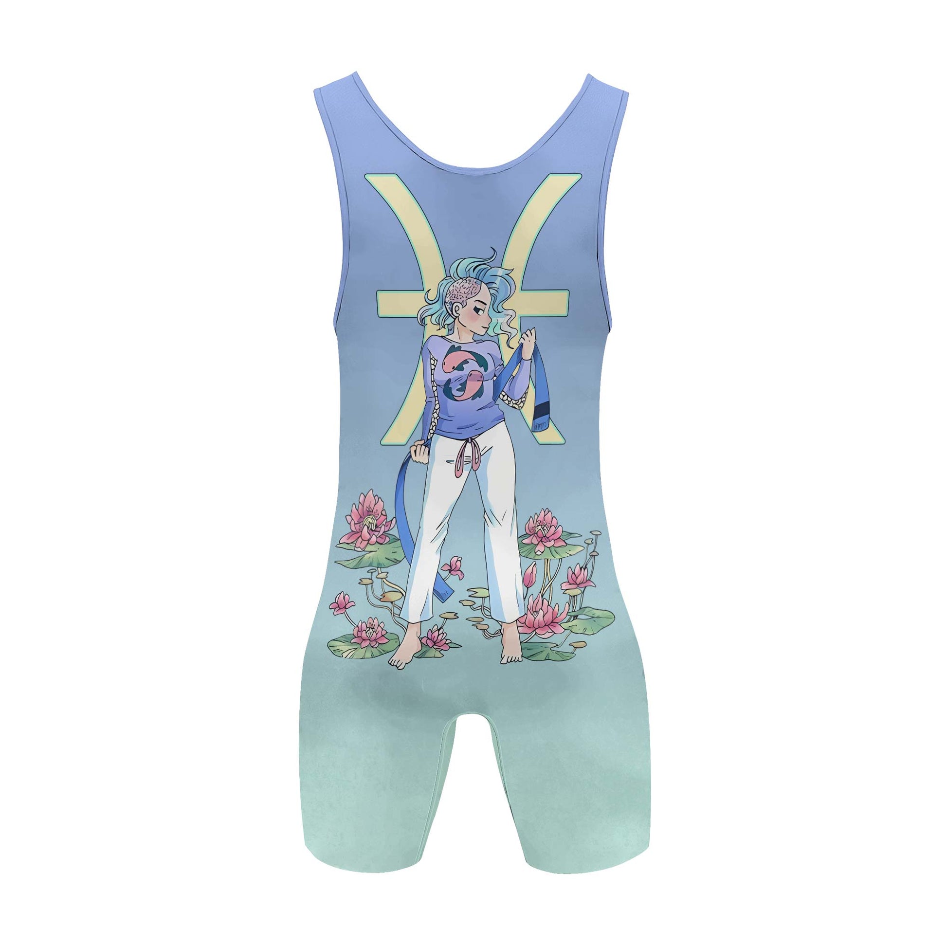Pisces Zodiac Mom Wrestling Singlet