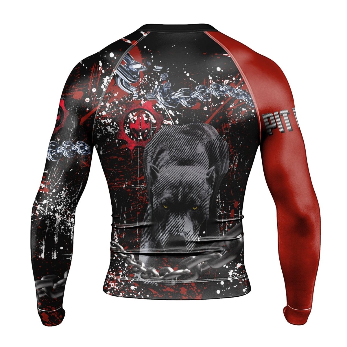 Pitbull Fighting Spirit Men's Long Sleeve Rash Guard - BattleFitGear