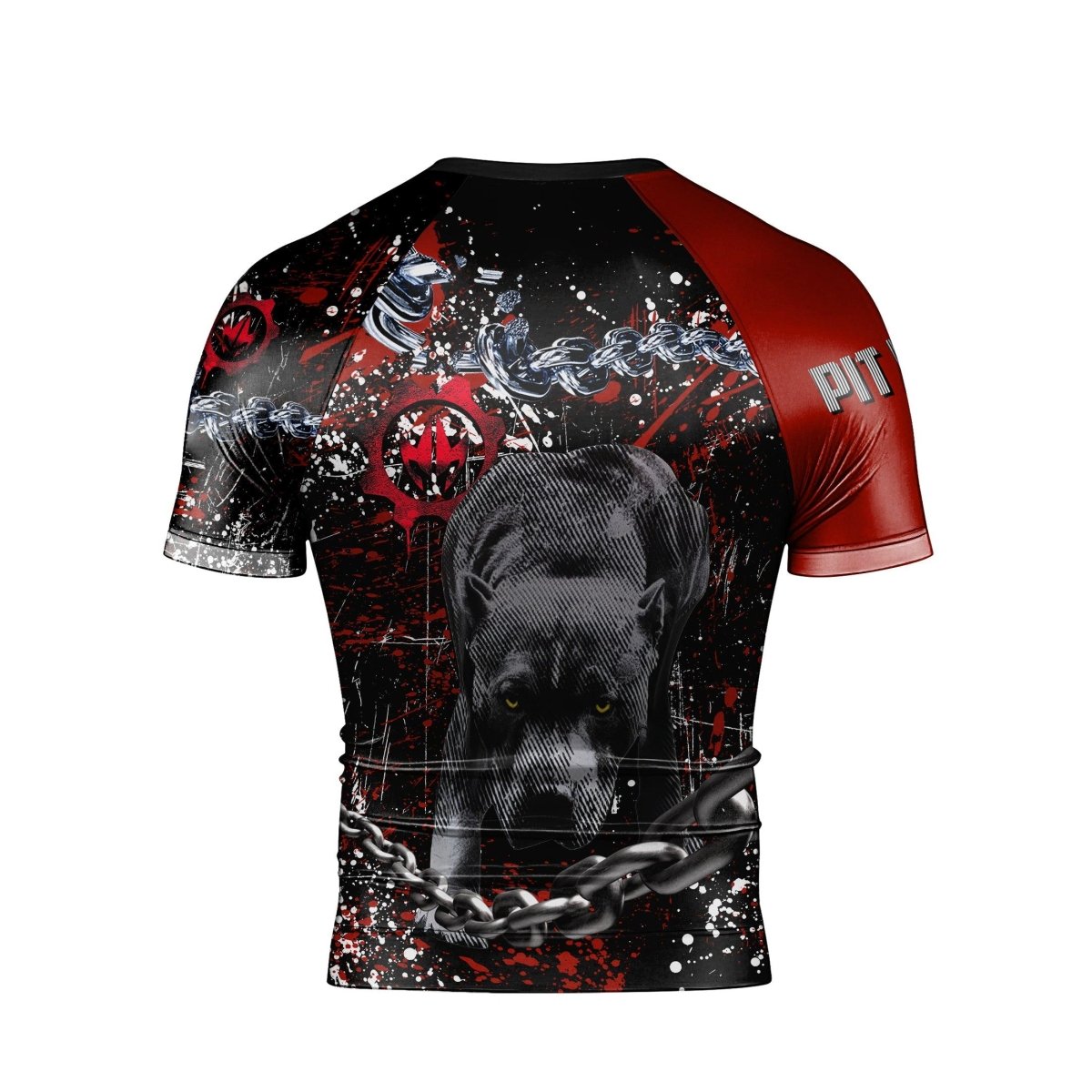 Pitbull Fighting Spirit Men's Short Sleeve Rash Guard - BattleFitGear