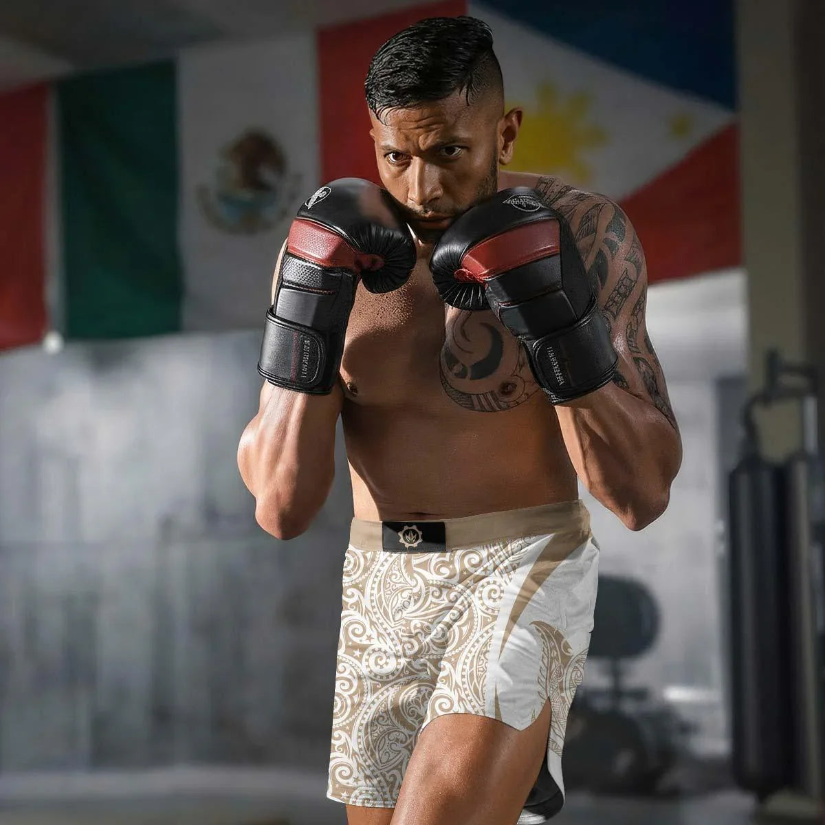Polynesian Tattoo Fight Shorts