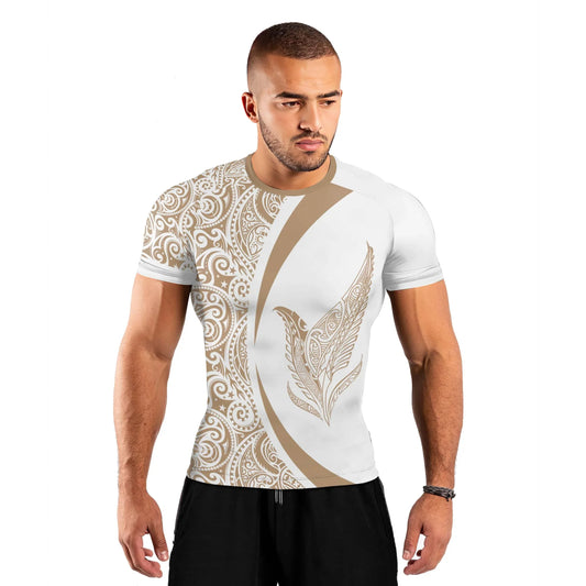 Polynesian Tattoo Men's Short Sleeve Rash Guard