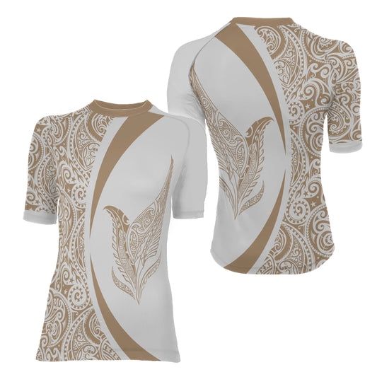 Polynesian Tattoo Women's Short Sleeve Rash Guard