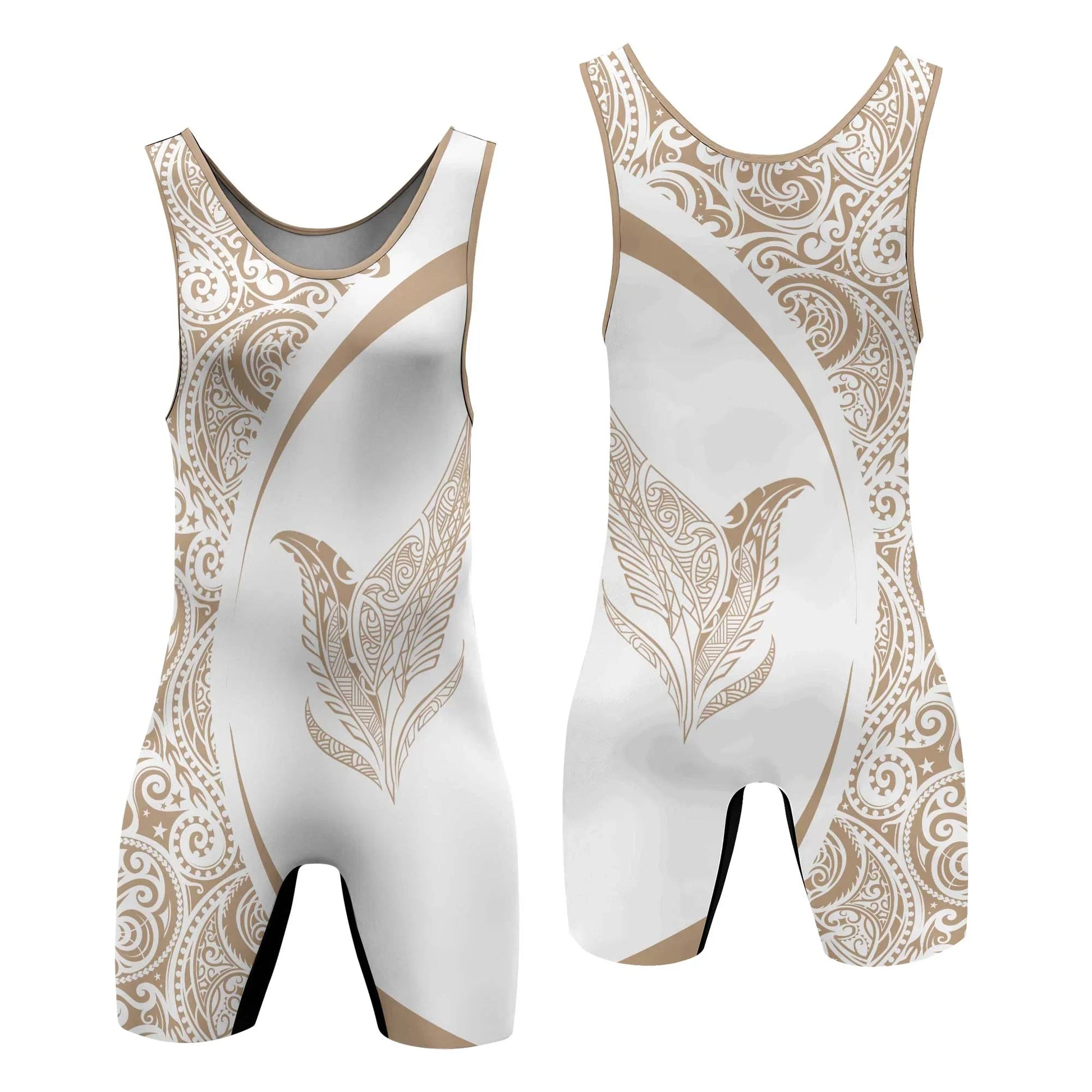 Polynesian Tattoo Wrestling Singlets