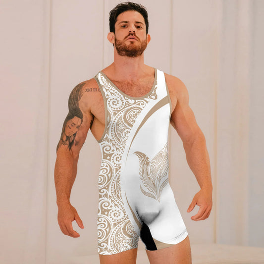 Polynesian Tattoo Wrestling Singlets