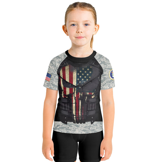 Punisher US Air Force Kids Rash Guard