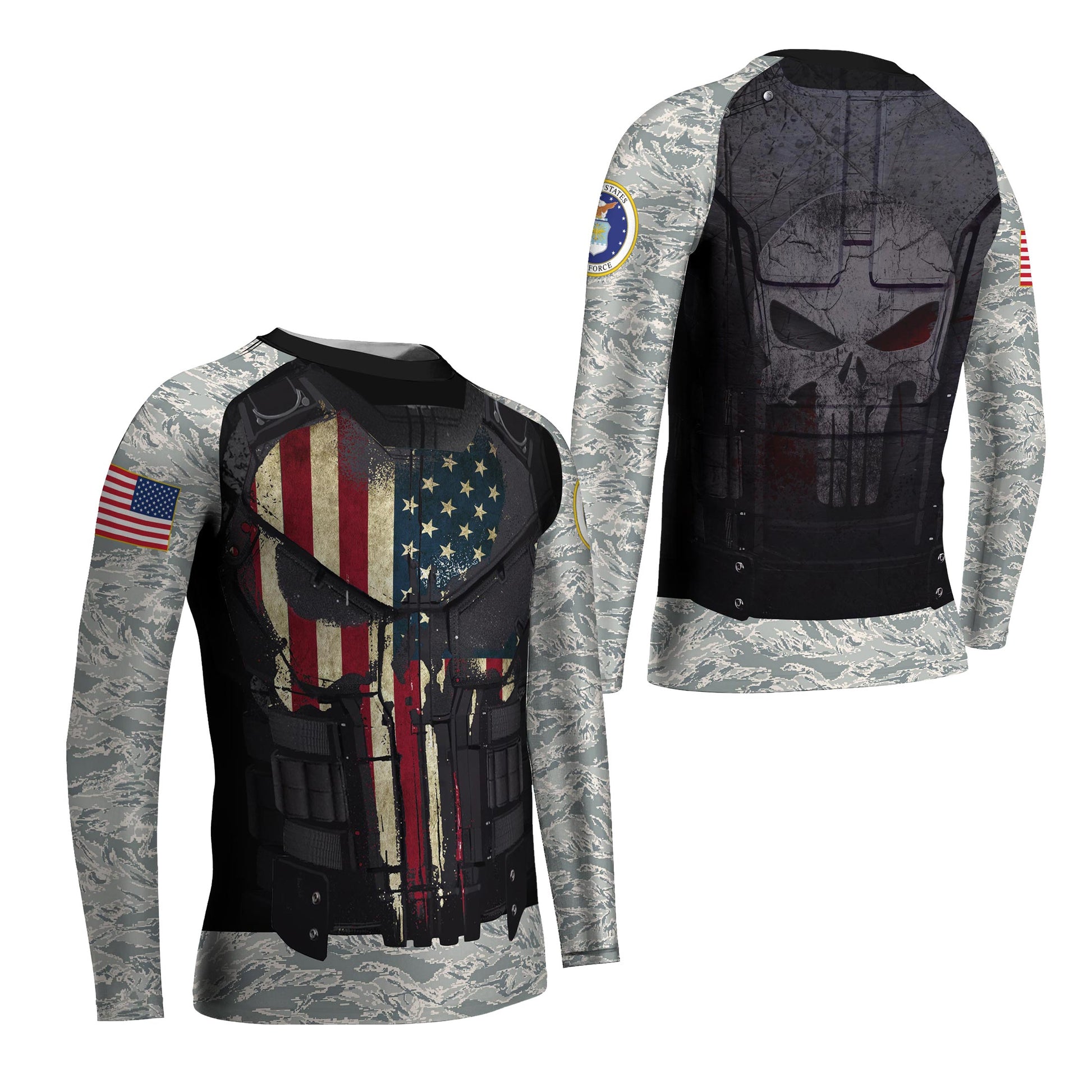 Punisher US Air Force Kids Rash Guard