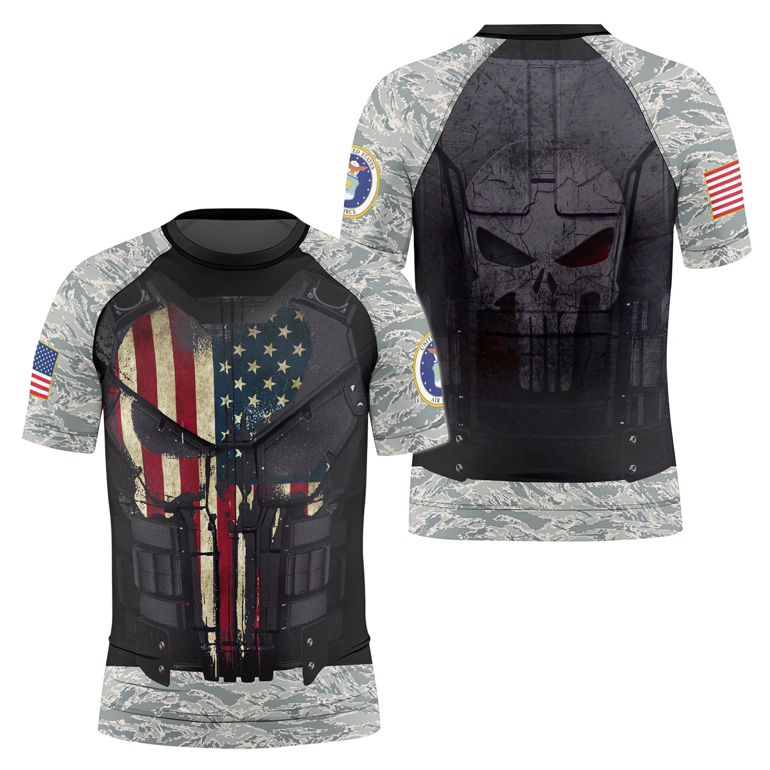 Punisher US Air Force Kids Rash Guard