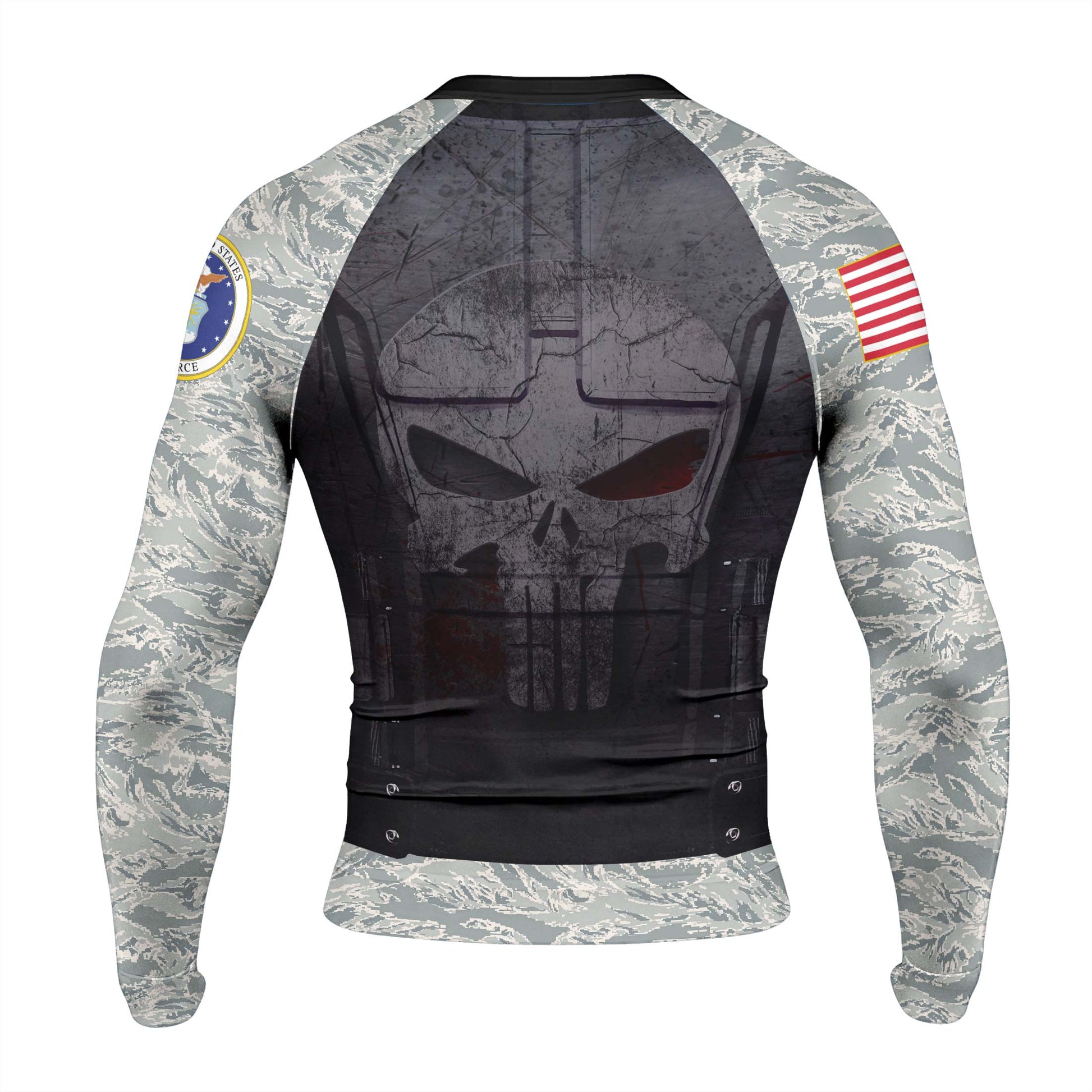 Punisher US Air Force Men's Long Sleeve Rash Guard